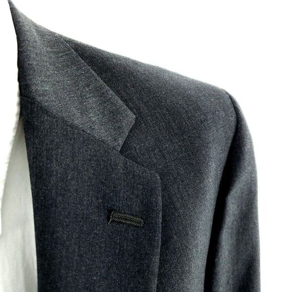 Hart Schaffner Marx Wool 2 Button Blazer 40R Gray 40R‎ Gray Made In USA - Picture 2 of 11